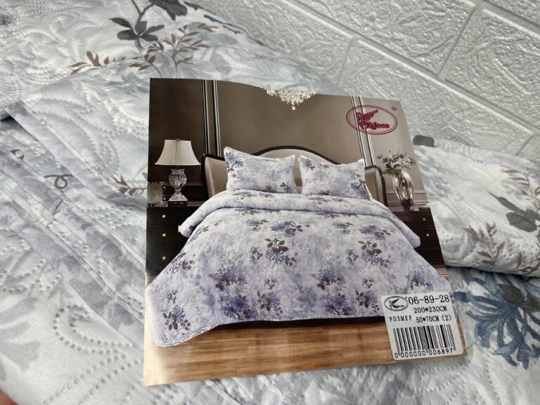 Покривало на ліжко Koloco наволочками блакитна мрія