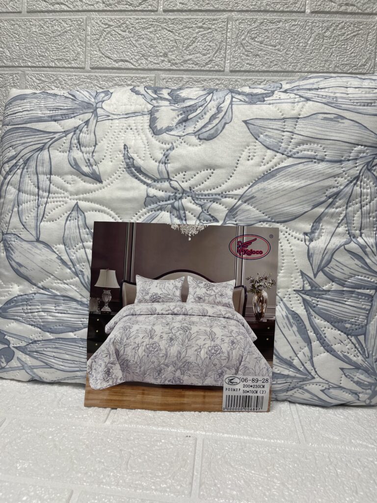 Покривало на ліжко Koloco наволочками блакитні сни