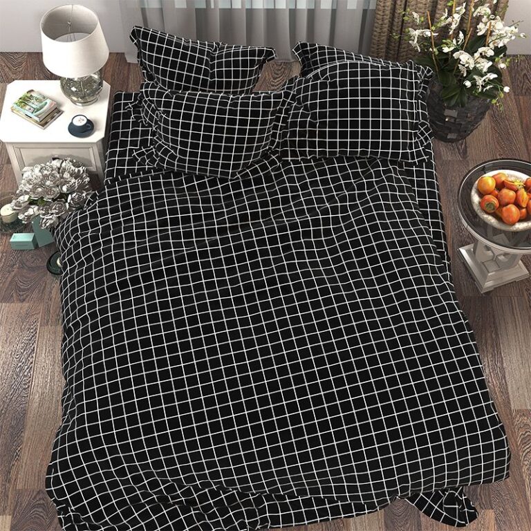 Комплект постільної білизни Бязь Gold Чорна клітинка