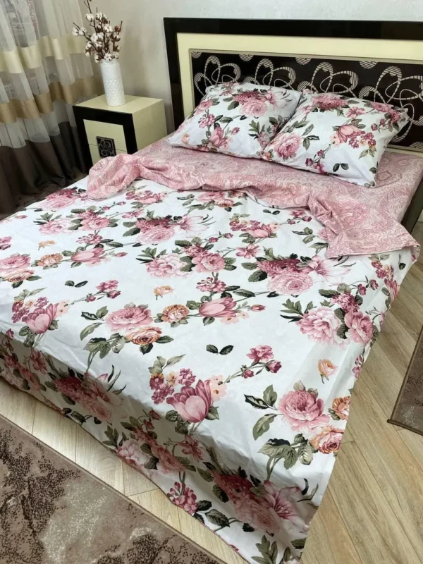 Комплект постільної білизни Бязь Gold Вілла роза