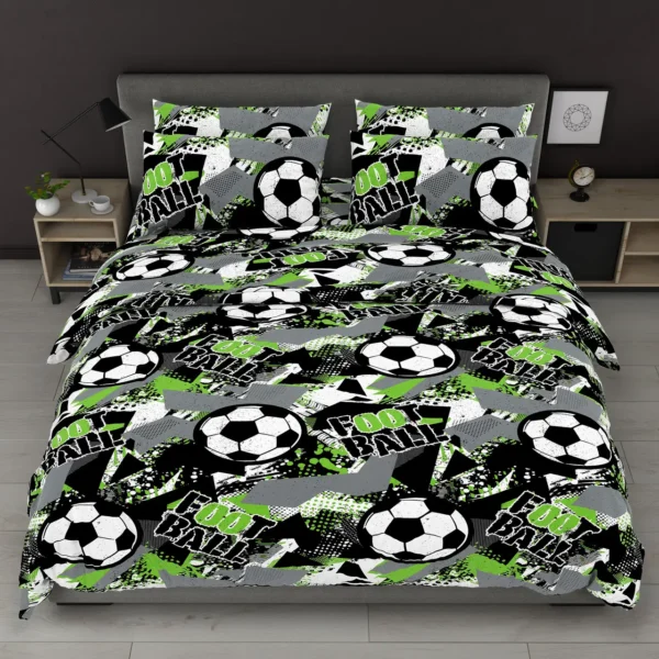 Комплект постільної білизни Бязь Gold Фінт футбол односпальний
