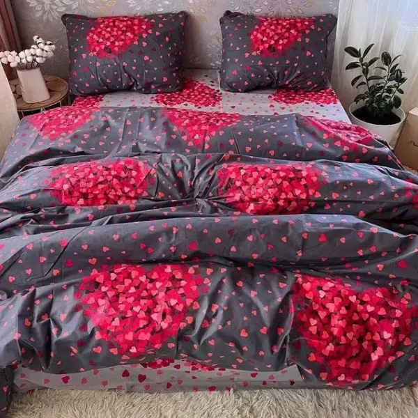 Комплект постільної білизни Бязь Gold Закохані Серця